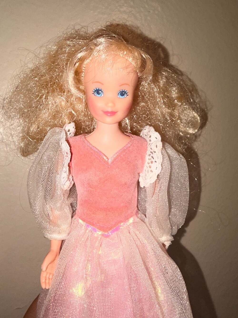 Vintage Strawberry Shortcake Berrykin Princess Doll with Pink Dress and Shoes
